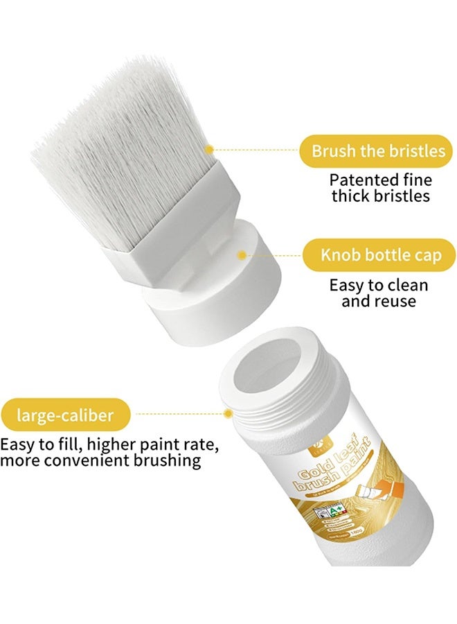 ASHILE Gold Leaf Brush Paint, Liquid Gold Leaf Paint 180g, 2 in 1 Paint for Art Painting, Handcrafts, Canvas, Wood, Fabric, Ceramic, Non-Toxic, Non-Fading Rock, Ideal for Kids, Artist & Beginners - Image 5